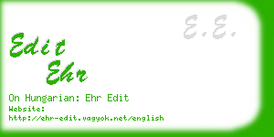 edit ehr business card